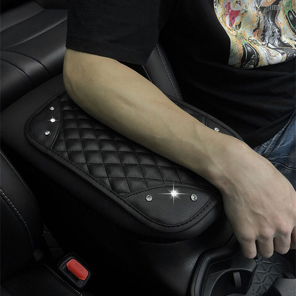 PU Leather Car Armrest Mat Auto Center Console Arm Rest Protection Cushion