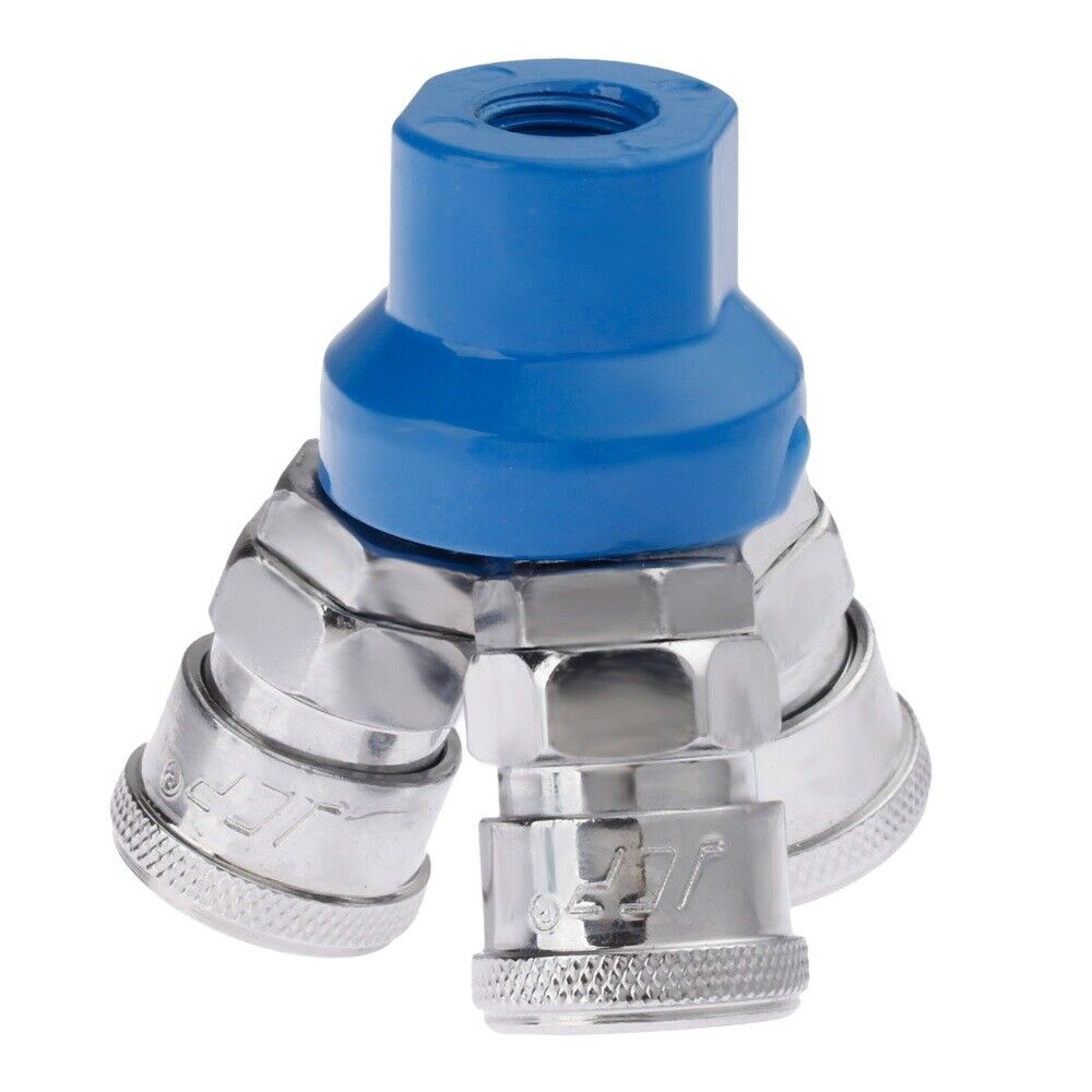For Pneumatic Dia 1/4" NPT 3 Way Pass Female Air Pressure Coupling Hose Coupler