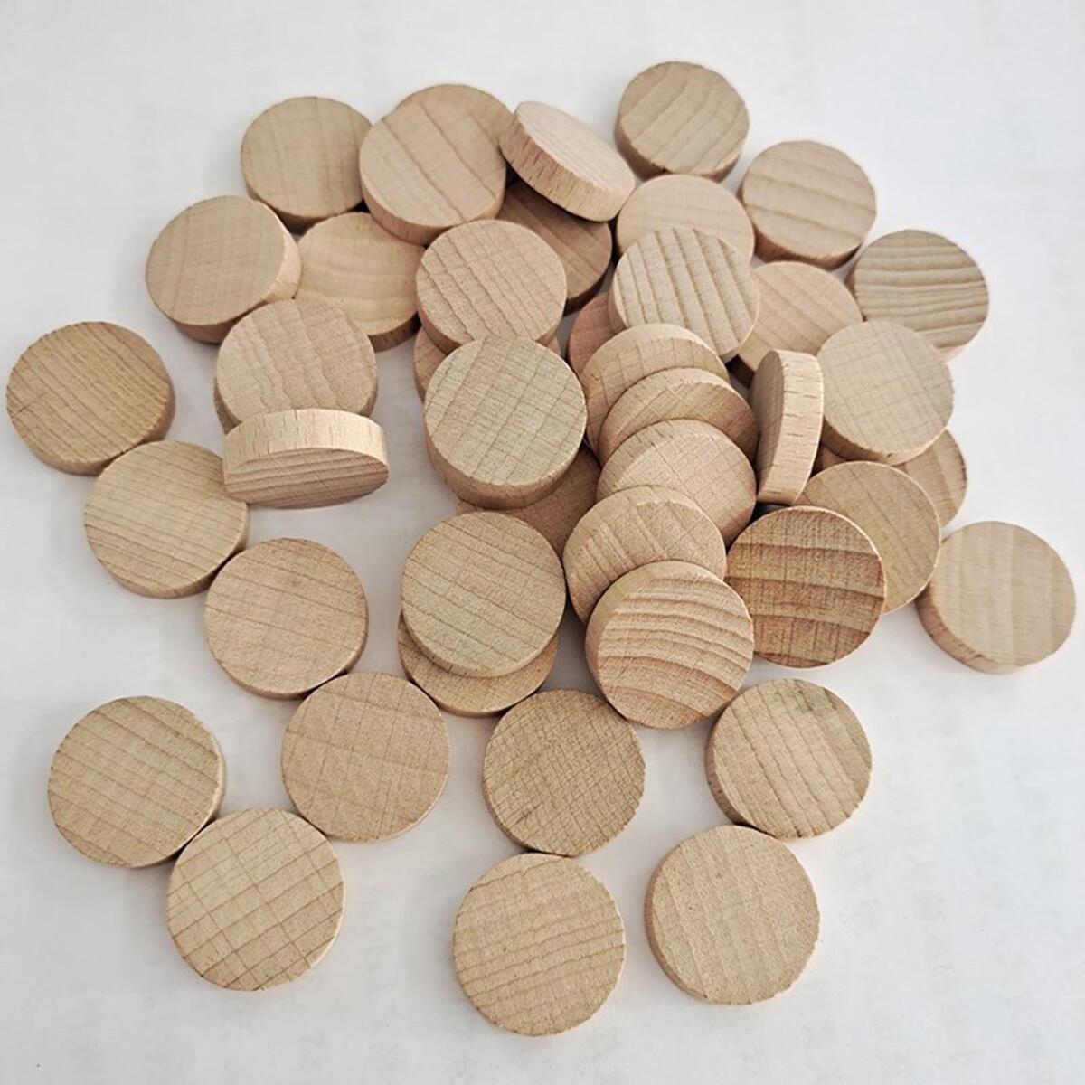 100 * Unfinished  Slice DIY 0.8"  Cutout Chips Crafts en Pieces