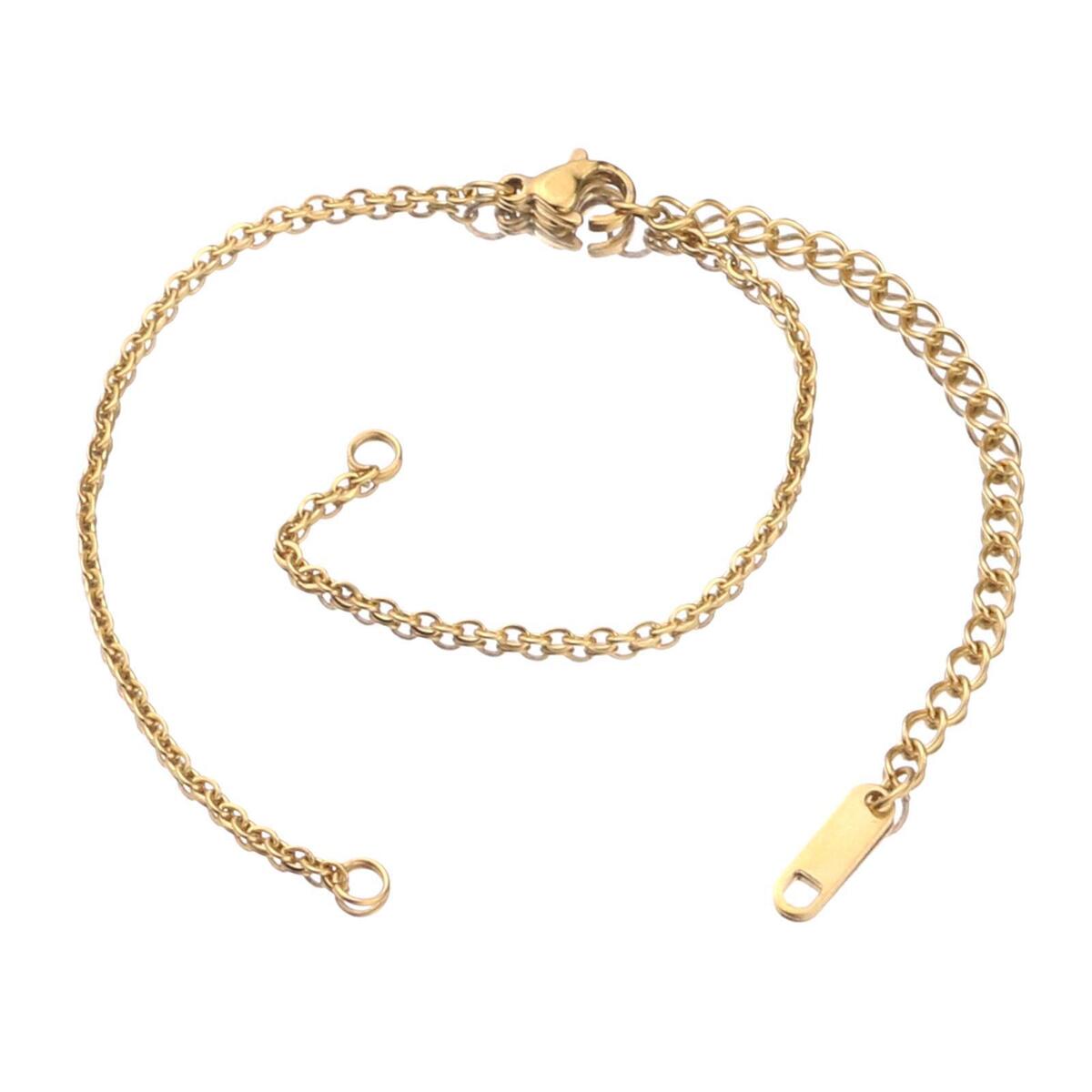 2 Pieces Necklace Extension Tail Chain with Lobster Clasps Bracelet Rose