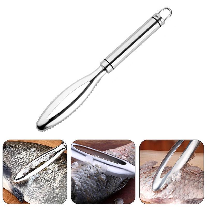 Stainless Steel Fish Skin Brush Scraping Fishing Scale Graters Fast Remove