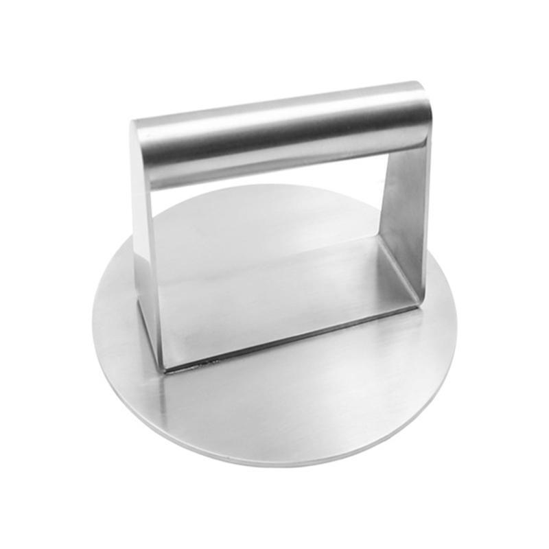 Stainless Steel Burger Smasher Heavy-Duty Round Bacon Grill Burger Press