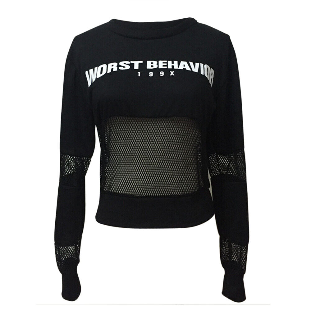 Women Hoodie Sweatshirt Casual Hooded Coat Pullover Tops S Black-116879.07