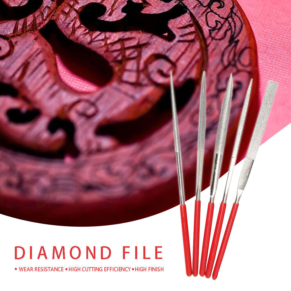 5pcs Needle Files Set for Metal Glass Stone Jewelry Wood Carving Polishing