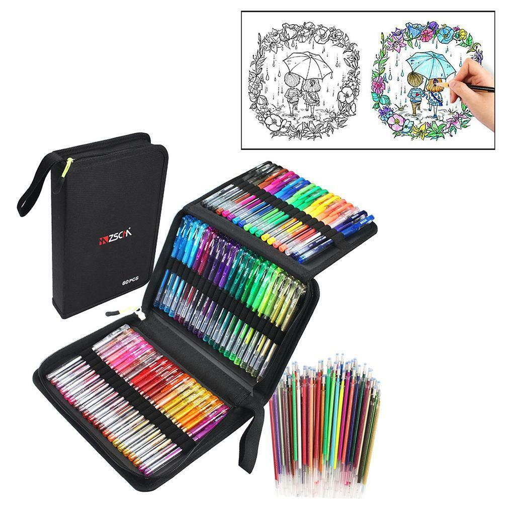 shamjina 121x Glitter Gel Pens Refills Marker For Coloring Books Drawing
