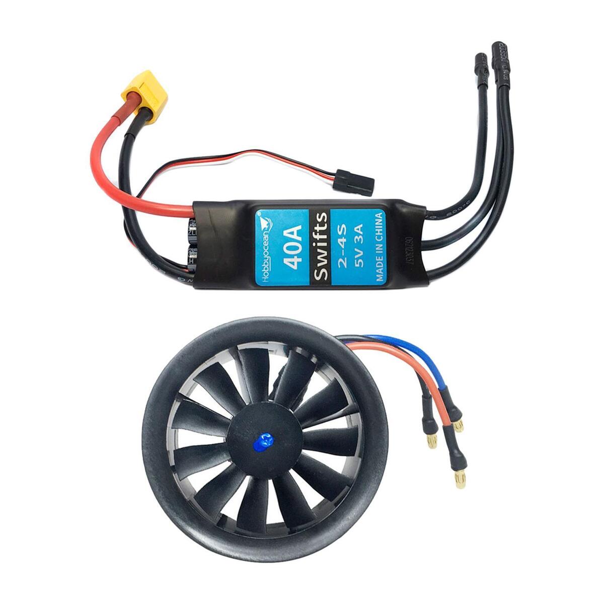 50mm EDF Duct Fan 4300Kv 11 Propeller Brushless Motor for RC Jet Airplane