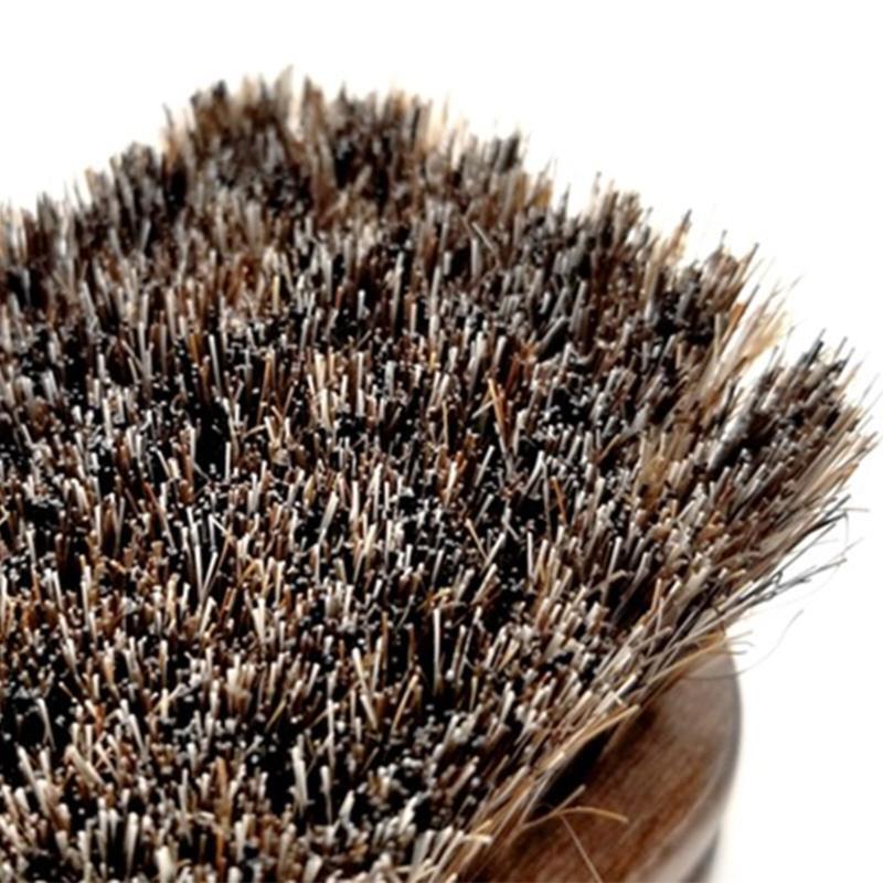 Horsehair Leather Bristles Car Detailing Polishing Buffing Brush with WoodHandle