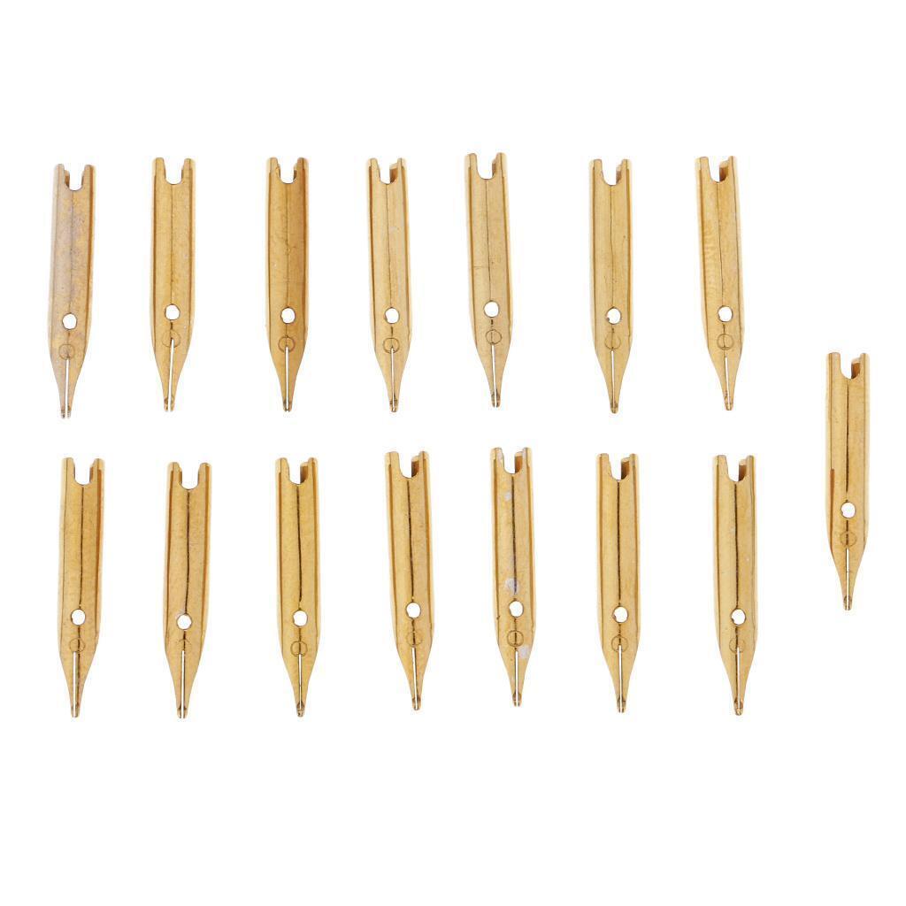 15 Pcs Universal Fountain Pens Nib Pen Tips 0.5 mm for Lettering and Drawing