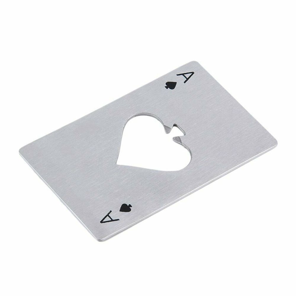 Pocket Tool Beer Cap Multifunction Playing Card EDC Ace of Spades Bottle Opener