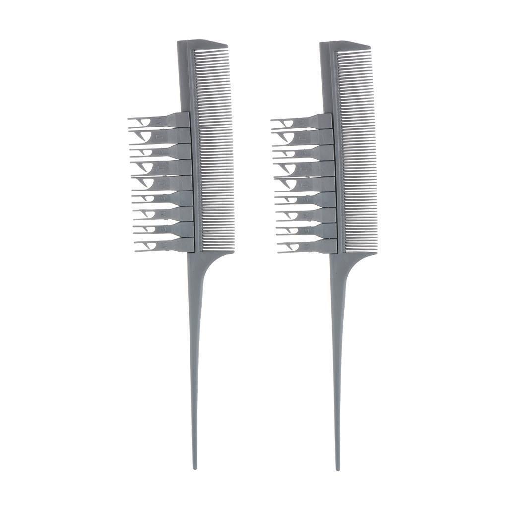 2 Pieces Professional Sectioning Weave Highlighting Highlights Hair Combs