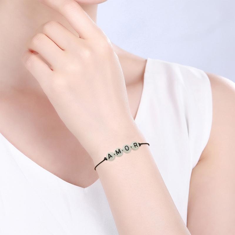 2x Pinky Promise Bracelets Friendship Couple Matching Bracelet Luminous Gift