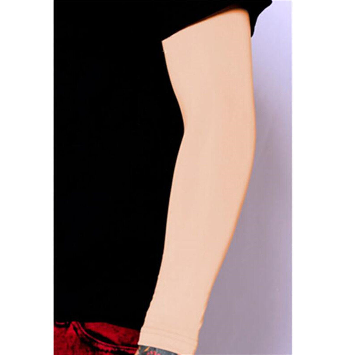 Pair Skin Arm Tattoo Cover Up Long Sleeves Concealer UV Protect Sport Gym Useful