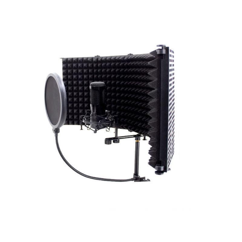 28cm Panel Height Mic Sound Absorbing Foam Reflector Metal Durable Materials