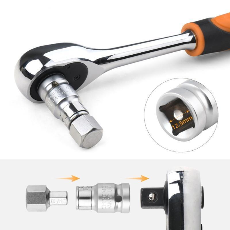 Impact Hex Driver Set with Storage Case 6-Piece 14mm-24mm Cr-V Electric Wrench