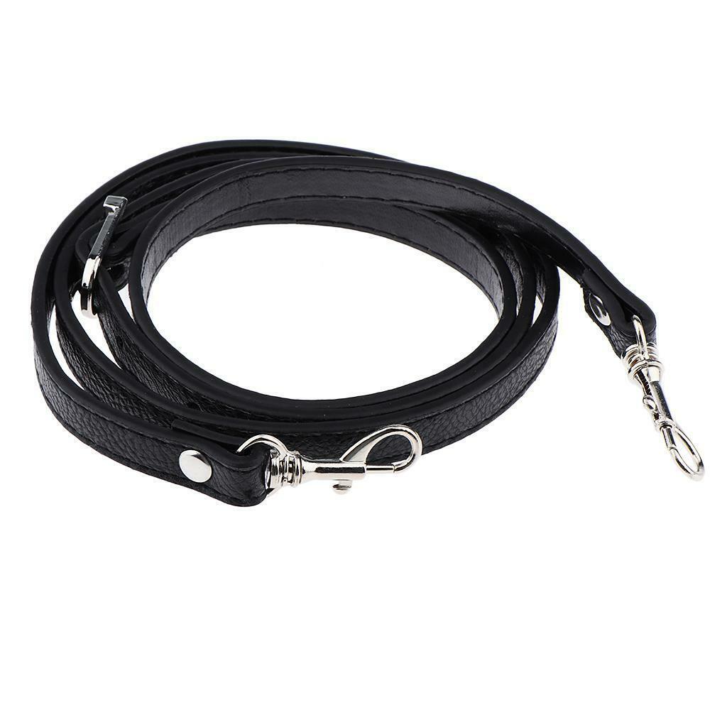 2x Handbag Leather Shoulder Strap Belt Replacement Black Crossbody Accessory