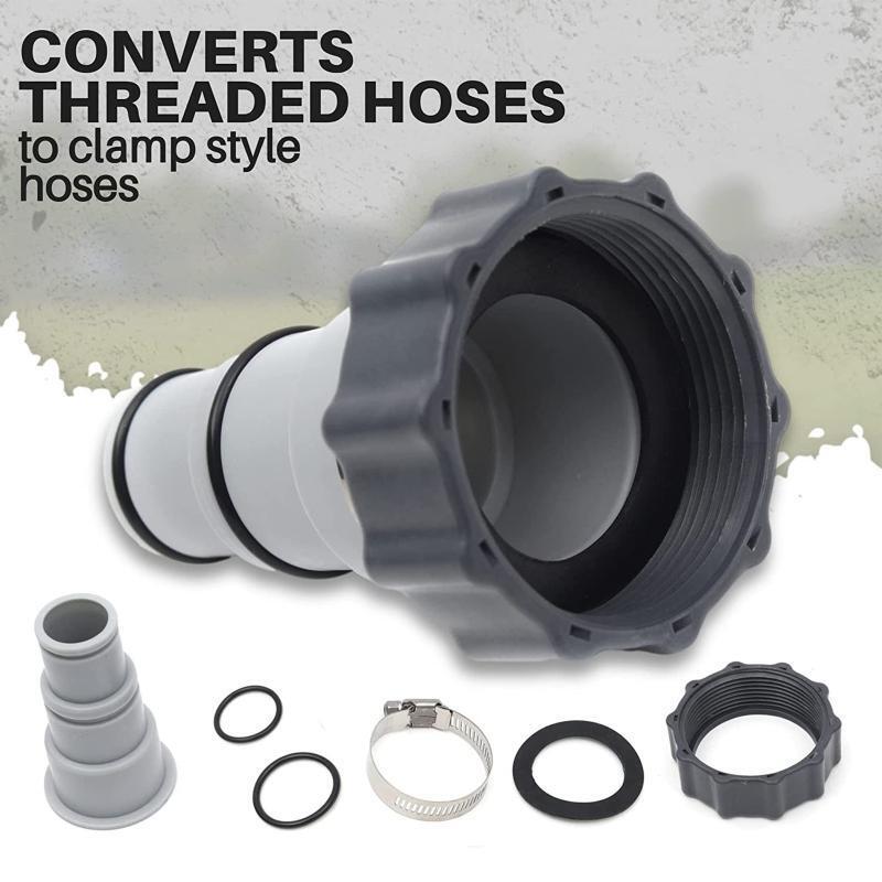 Hose Adapter Replace for Above Grounds Swimming Pool 1.25''-1.5'' Hose Adapter