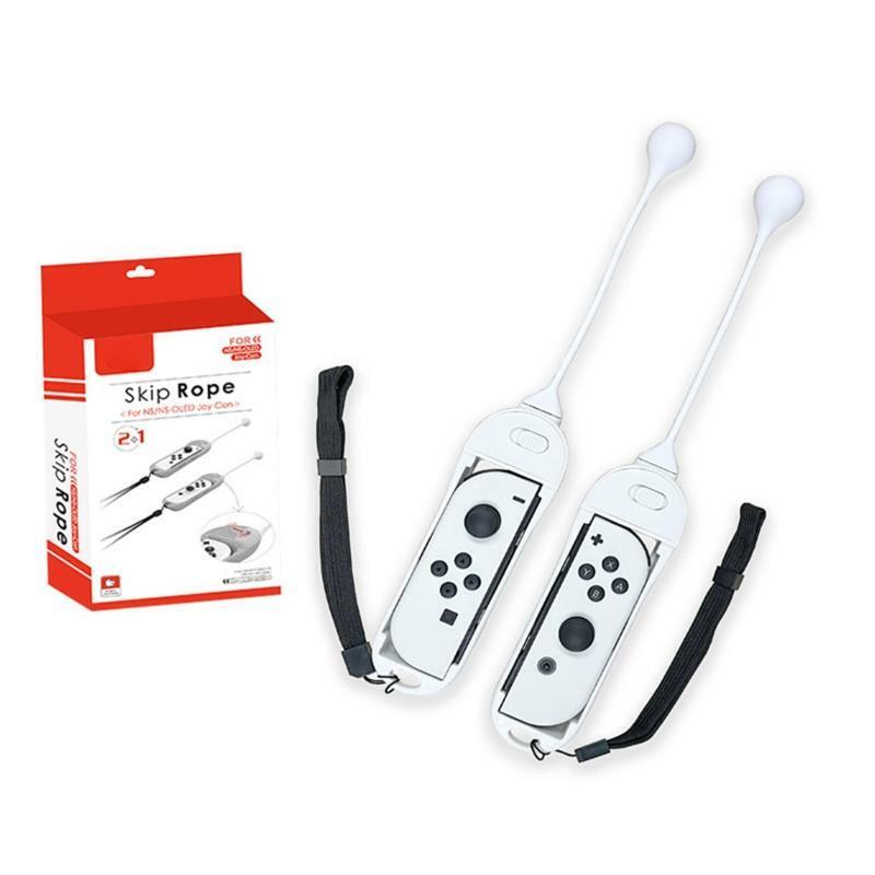 1 Pair Jump Rope Challeng Game Handle Skipping Rope for NS Switch/Switch OLED