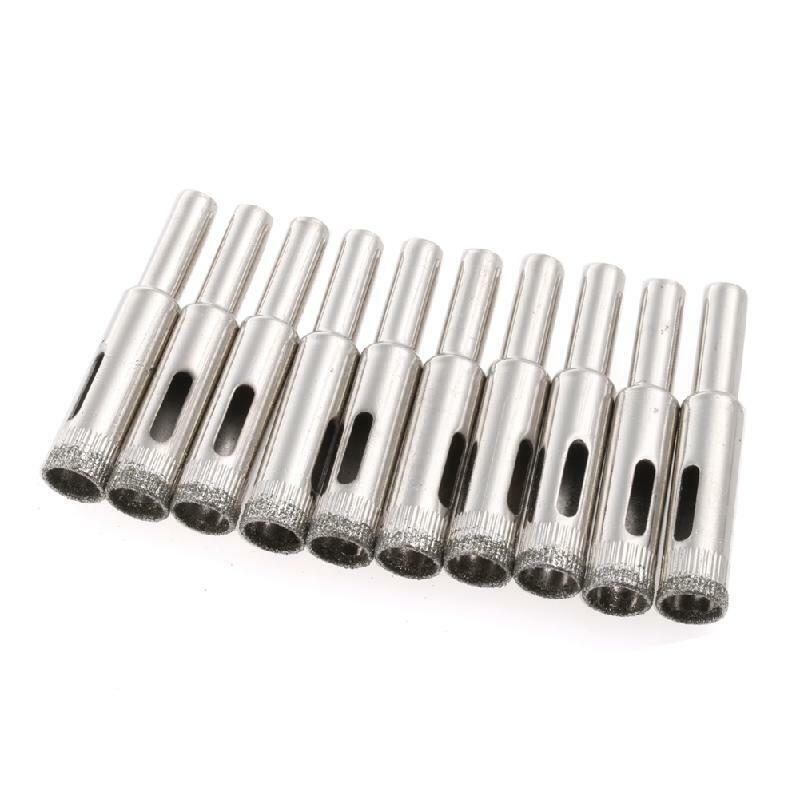 10Pcs 10 mm forage diamant base Coated Bits Scie Carreaux verre Céramique Marbre
