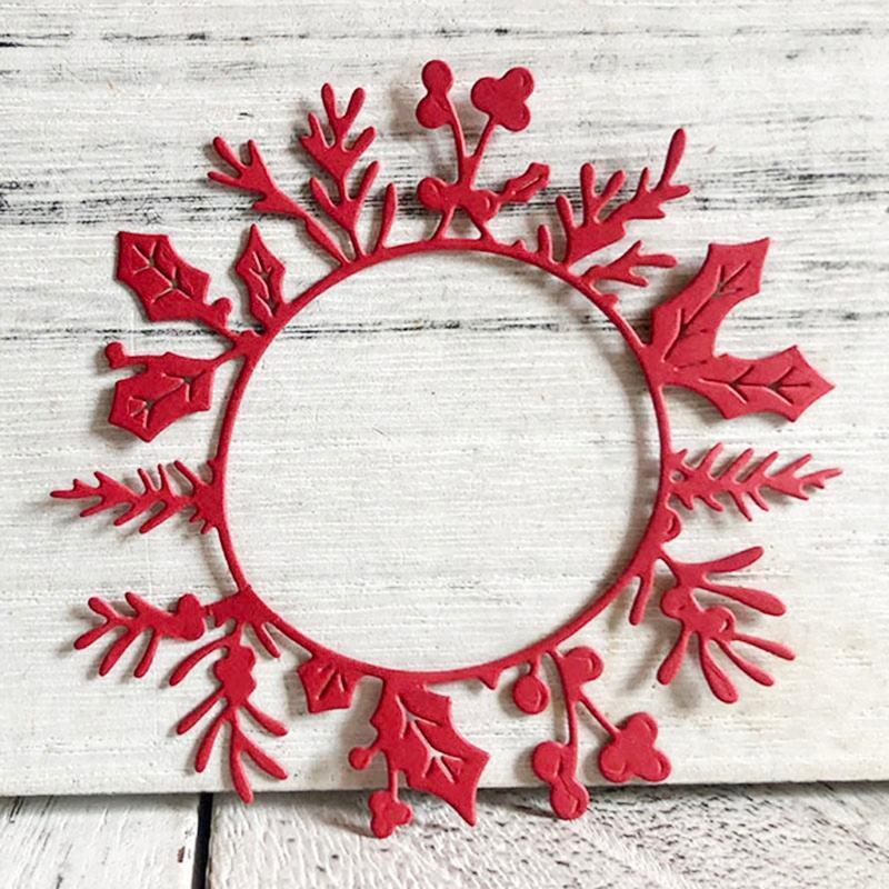 Christmas Round Flower Metal Cutting Dies Stencil DIY Scrapbook Album Paper Card