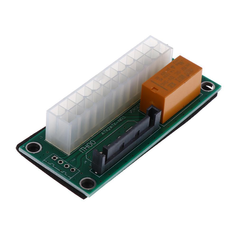 ATX 24Pin to SATA Dual PSU Power Supply Extender Card Adapter for BTC Miner