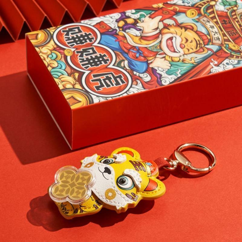 Good Luck Tiger Pendant Keychain Cartoon Animal Pendant Souvenir Auspicious