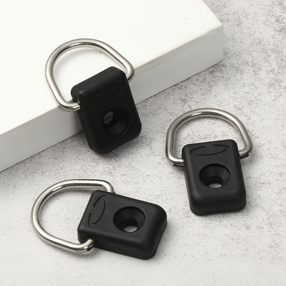 Kit Outdoor Black Kayak D Ring Rowing Boats Parts Canoe D-Buckle Rope Buckle