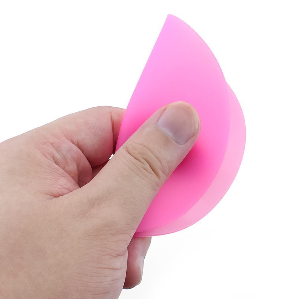 Foldable Silicone Paint Palette Mat Nail Art Stamping Pad DIY Tool(Pink)