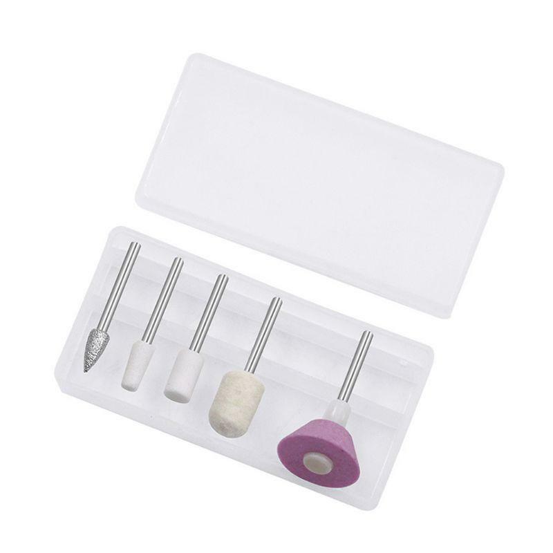 5pcs/set Nail Art Drill Grinding Head File Polishing Sanding Electric Manicure