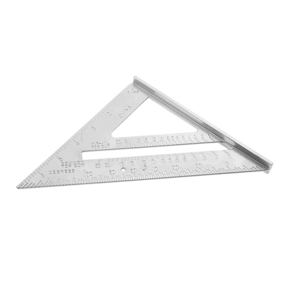 Measuring Square Speed 7" Triangle Ruler Protractor Miter Framing Aluminum Alloy