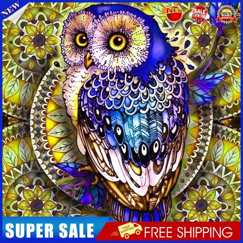 5D DIY Diamond Painting Owl Rhinestone Kit Full Square Wall Picture (F048)