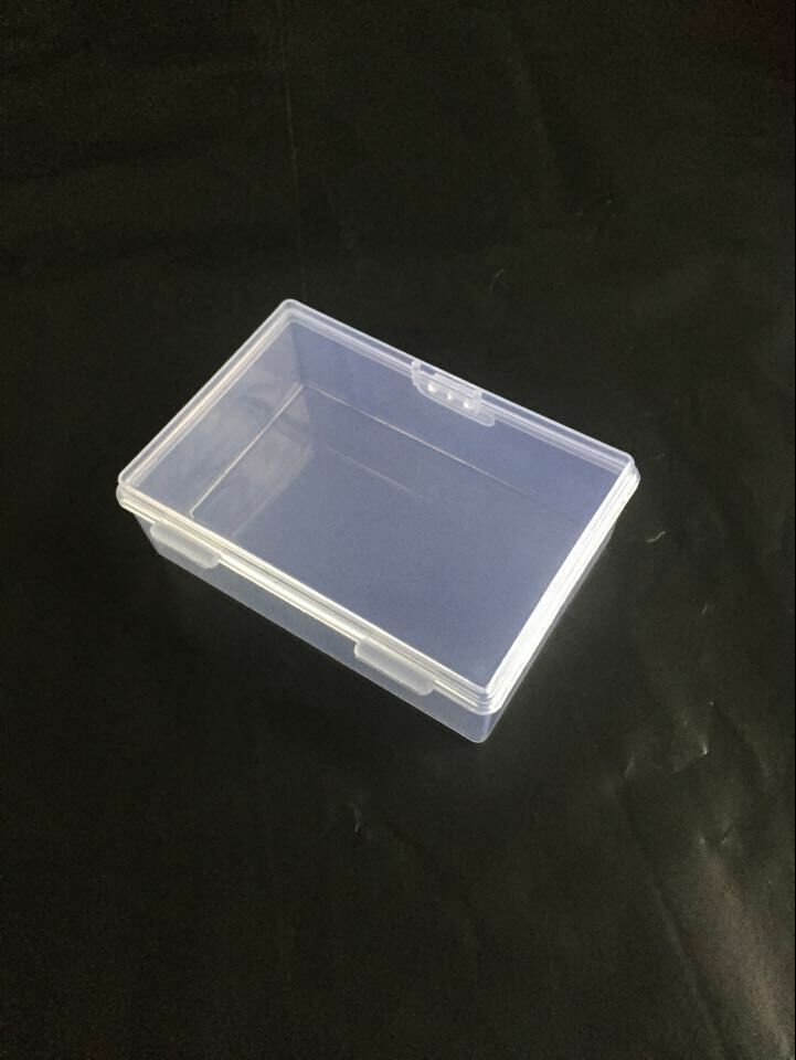 2PCS Small Transparent Plastic Storage Box Clear Square Display Case