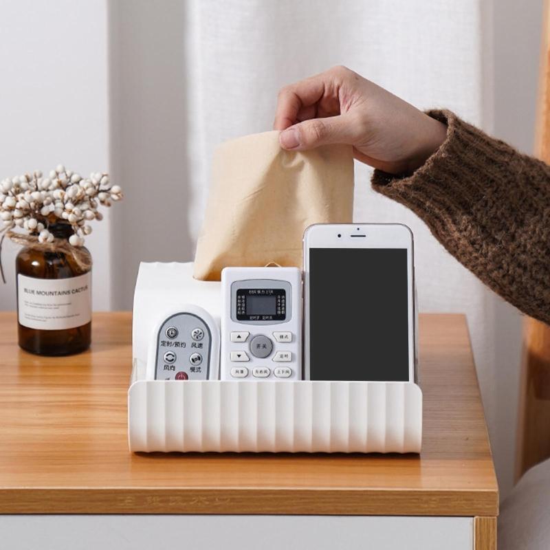 Tissue Storage Box Napkin Dispenser Holder Remote Control Mobile Phone Holders