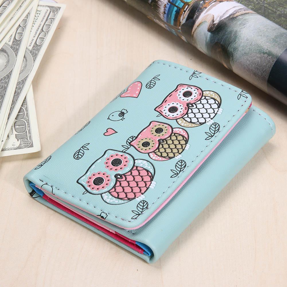 Cute Women PU Leather Mini Wallets Small Purse Coin Clutch(Light Green)