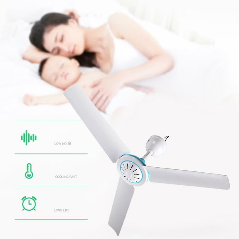 50cm 12V Ceiling Fan Air Cooler Hanging Fan for Camping Outdoor Tent Home Bed