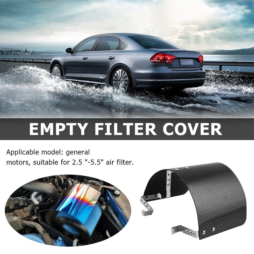 Cold Air Intake Cone Filter Cover Carbon Fiber Look for 2.5-5.5 inch Neck