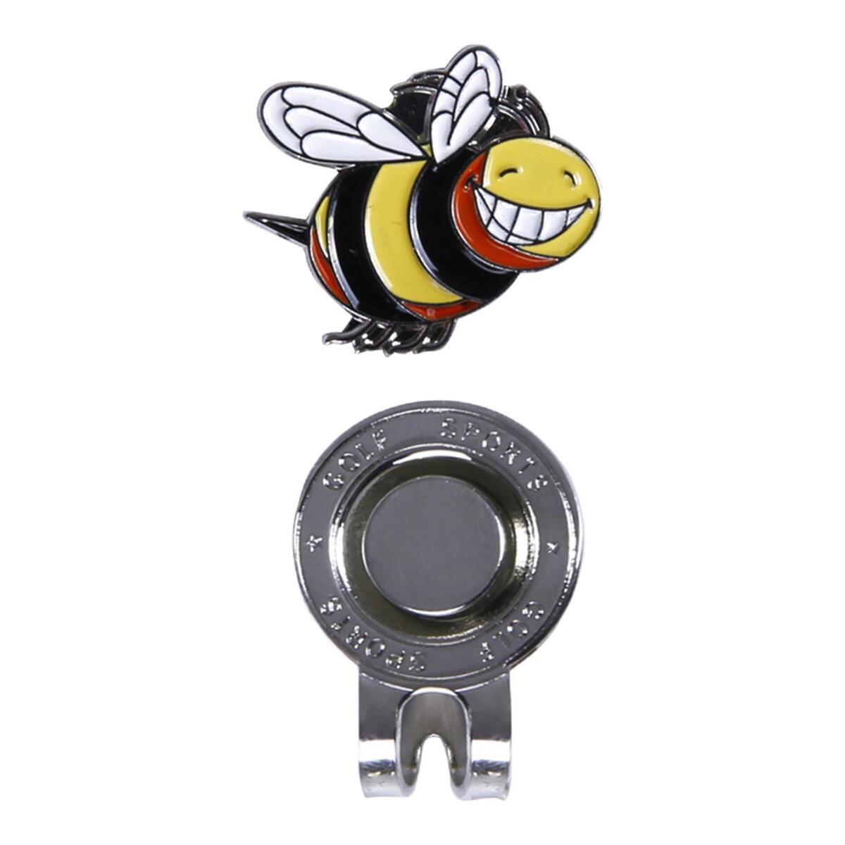 Funny Golf Ball Marker with Magnetic Hat Clip Metal Bee Shaped for Men Women
