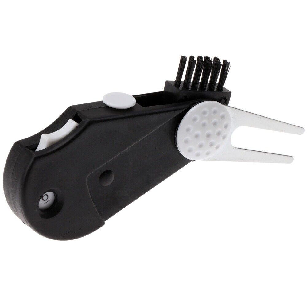 5in1 Golf Gadget Divot Tool Groove Cleaner Marker Brush Score Counter Belt Clip