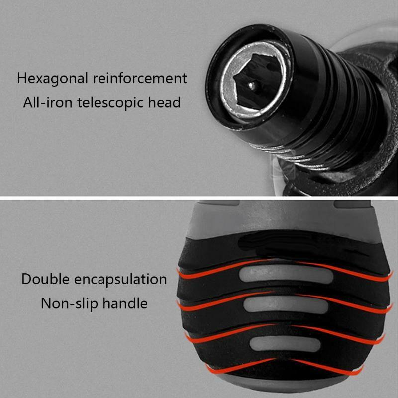 2-Way Screwdriver CR-V Steel Ratchet Screwdriver Strong Magnetic Screwdriver