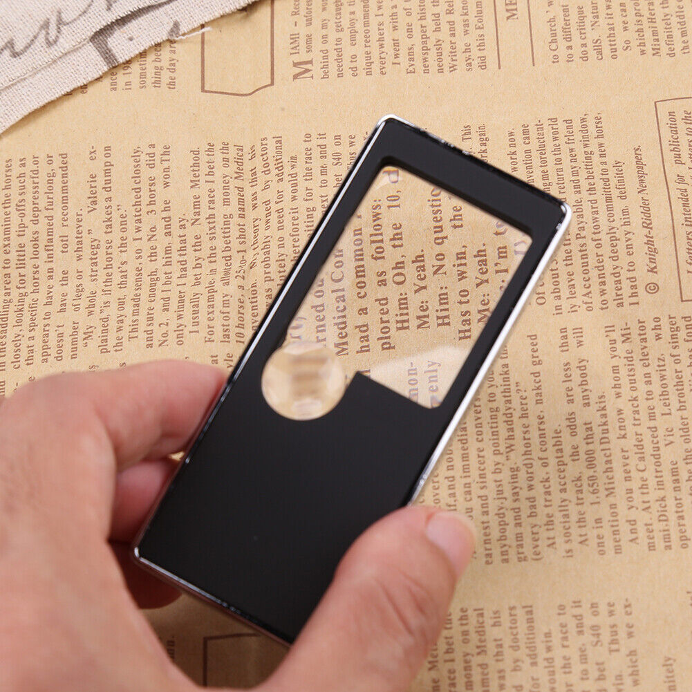 Mini Magnifying Glass 3X 10X Magnifier Handheld Loupe with LED UV Lights