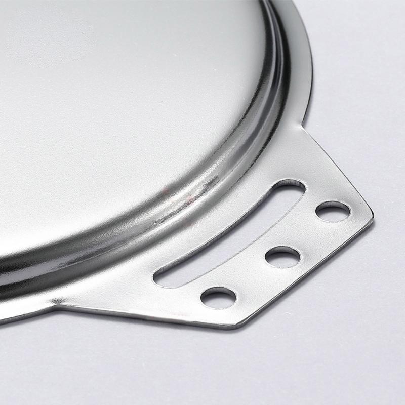 Camping Round Bowl Cover Stainless Steel Dinner Plates Dipping Dish Easy Clean