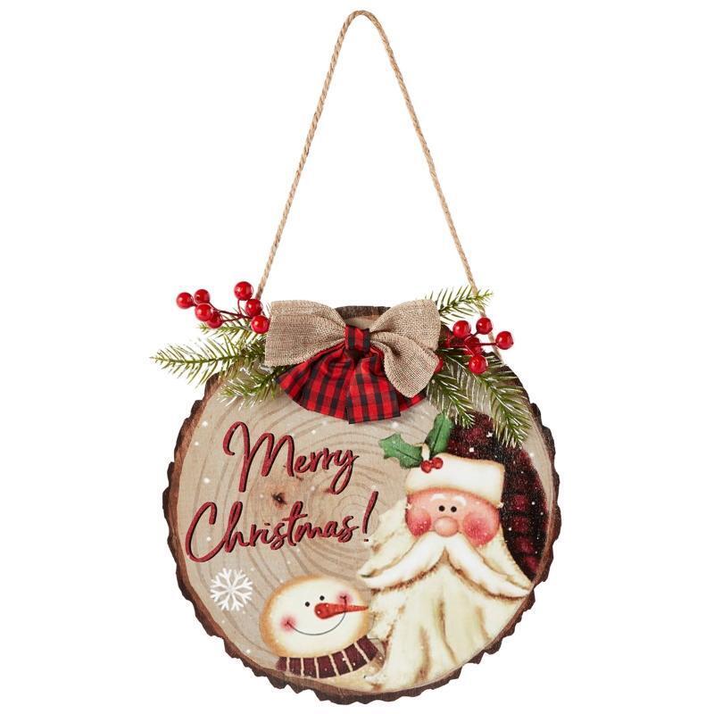 Merry Xmas Wreath Decors Accessories Christmas Gifts Charms Window Wall Ornament