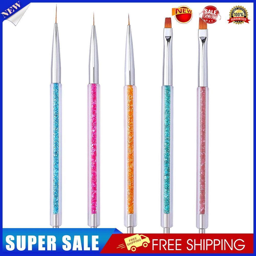 5pcs Nail Art Brush Nail Polish Lines Stripes Grid Liner DIY Manicure Pen