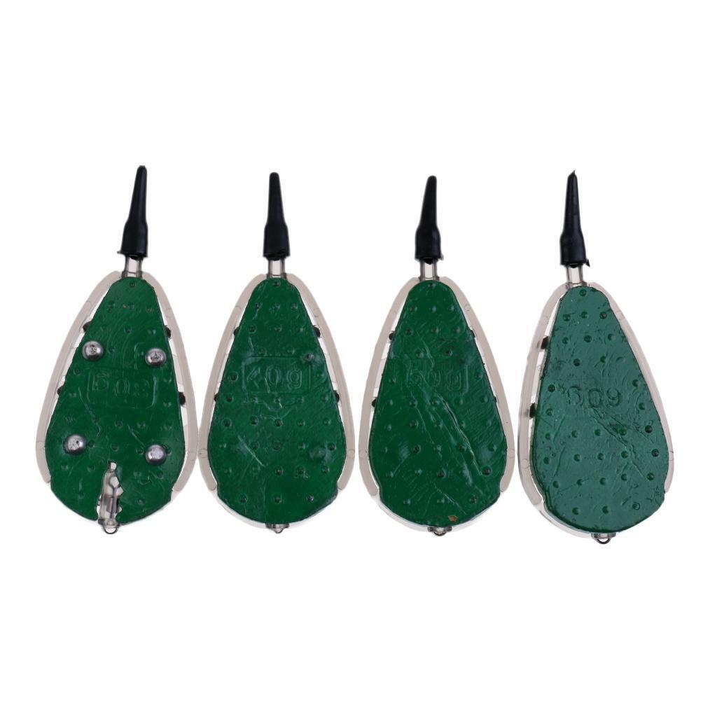 30/40/50 / 60g Carp Fishing Lure Holder Cage Flat Method Feeder Set with Mold
