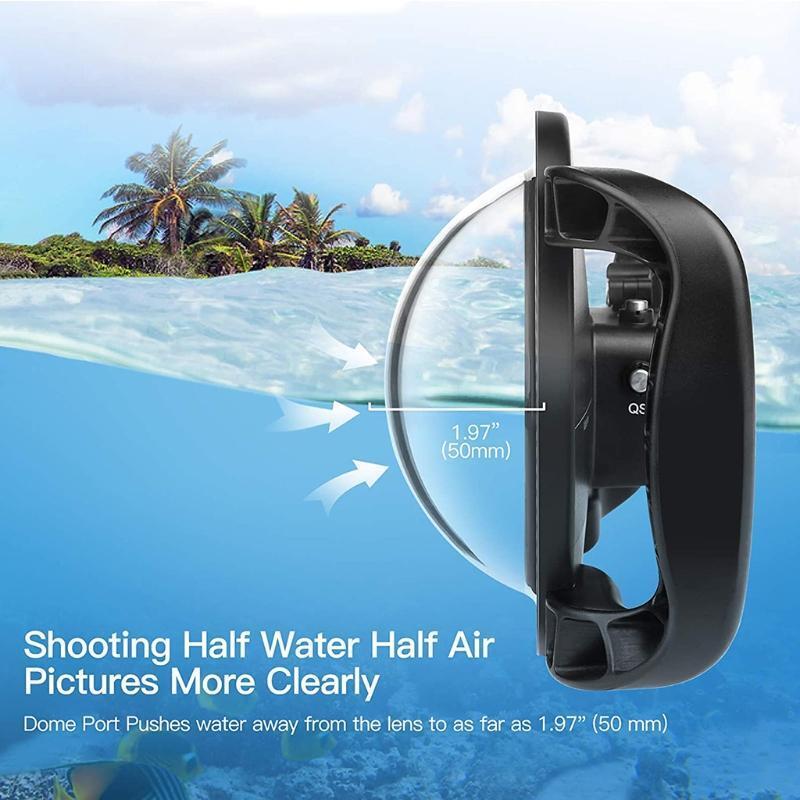 Dual Handheld Dome Port 45m Waterproof Diving Housing Case with Trigger for Osmo
