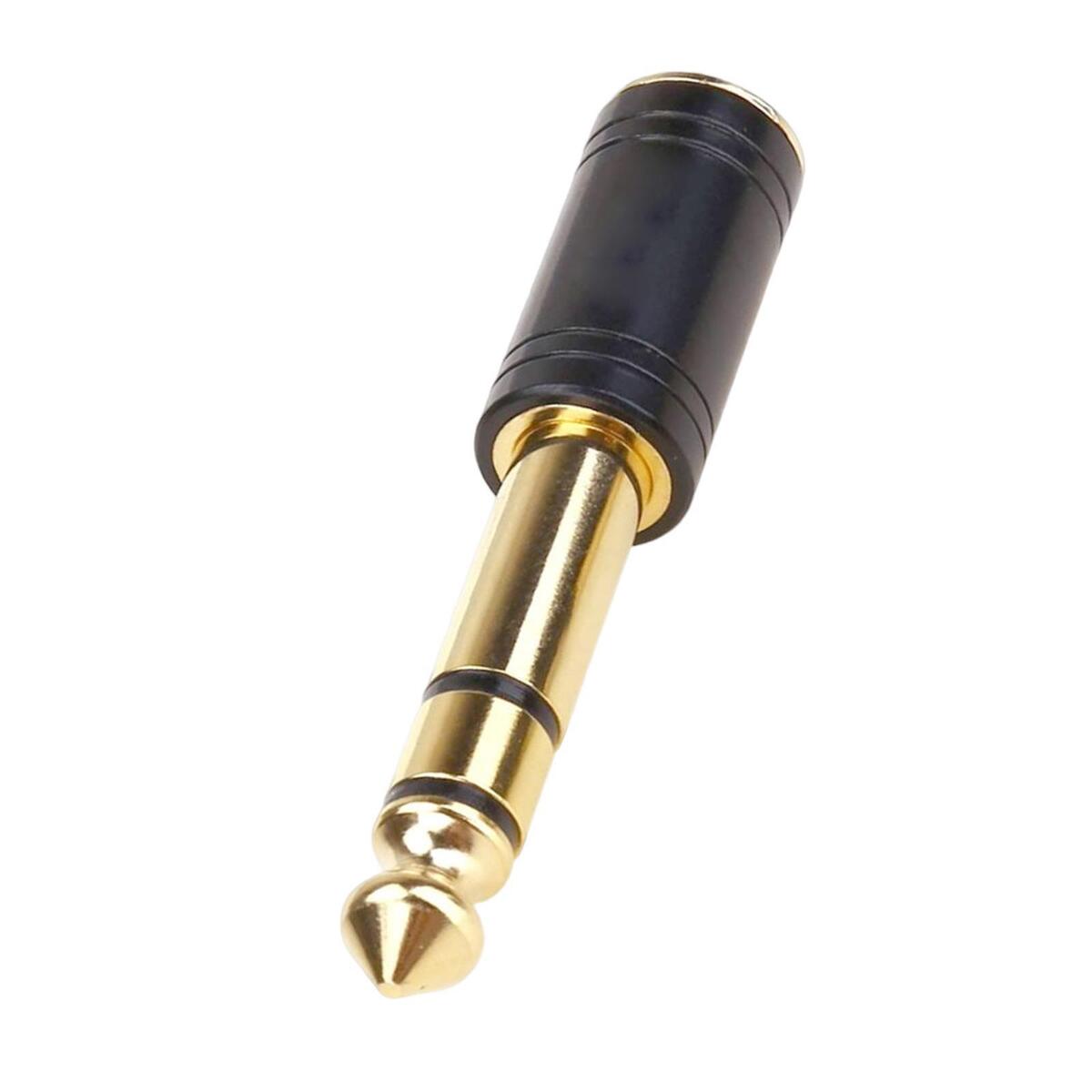 Headphone Adapter Stereo 6.35mm Male 1/4 inch to 3.5mm Female 1/8 inch