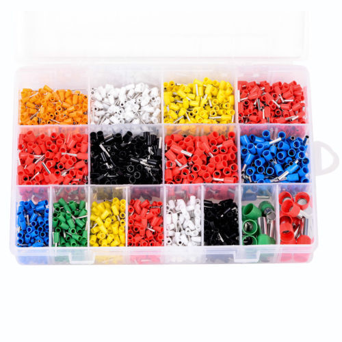 Insulated Cord End Terminal  Ferrules Kit Wire Coppers 2120Pcs