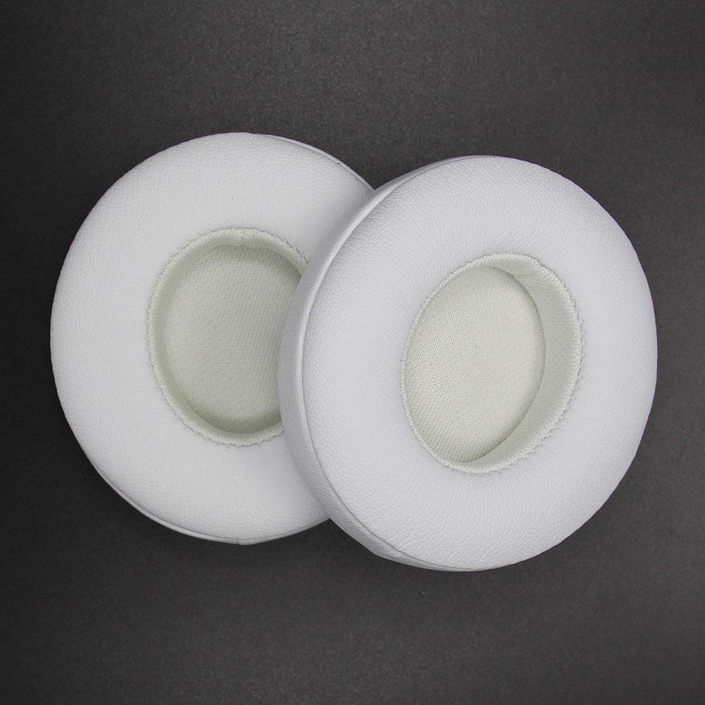 1 Pair Replacement Earpads for Beats Solo 2/3 Wireless Headphones (White)