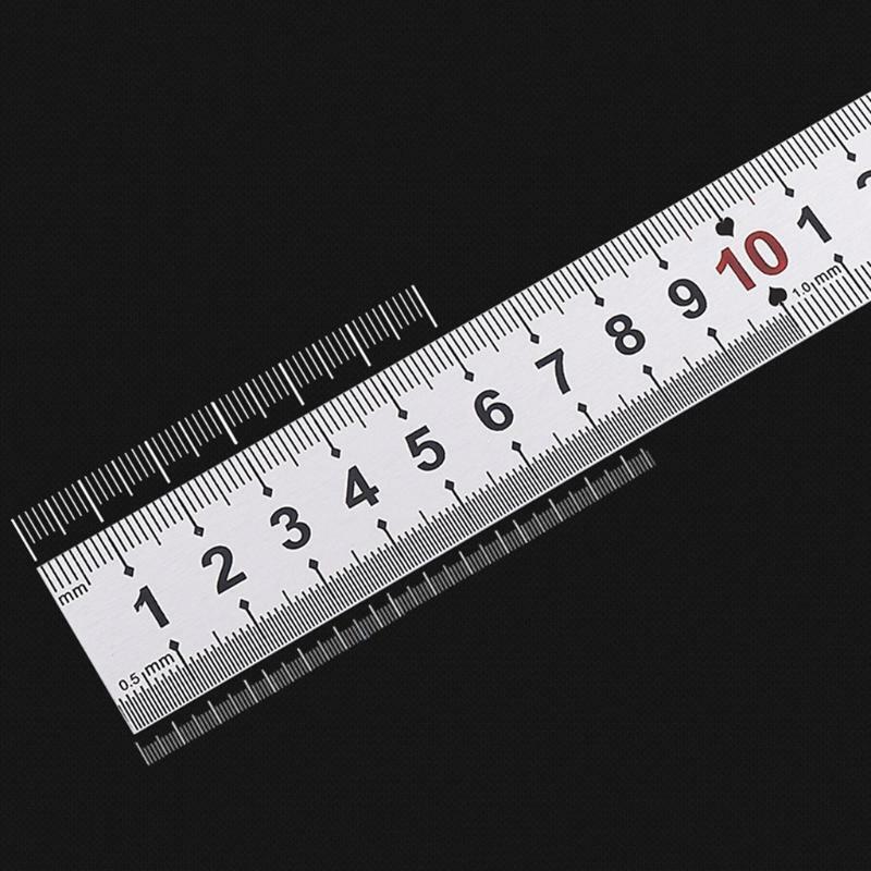 Stainless Steel Straight Ruler mm/ inch 20cm Metal Ruler Measuring Tool Useful