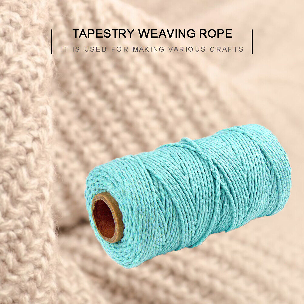 Cotton Rope Twisted String Tapestry Wall DIY Craft Cotton Cord (Light Blue)