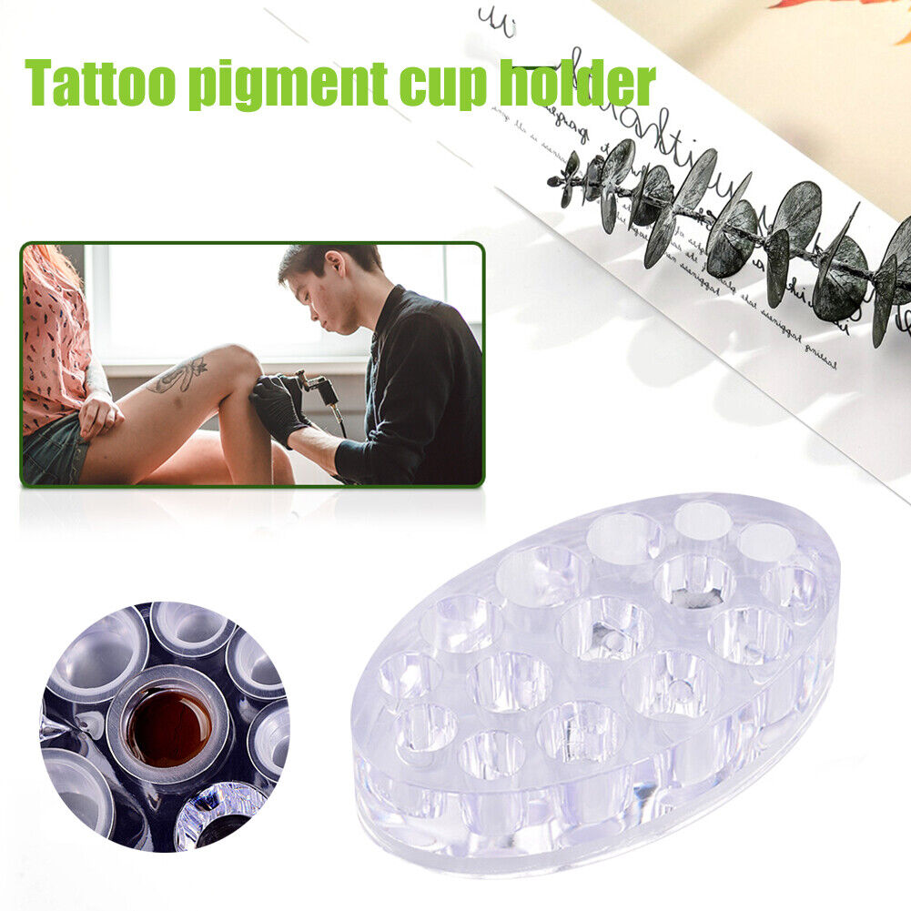 Tattoo Cup Stand Holder for Permanent Makeup Microblading Pigment (Oval)